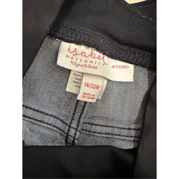 Ingrid & Isabel Maternity Blue Jeans Jeggings With Bellyband Size 14 or 32 - Picture 5 of 6